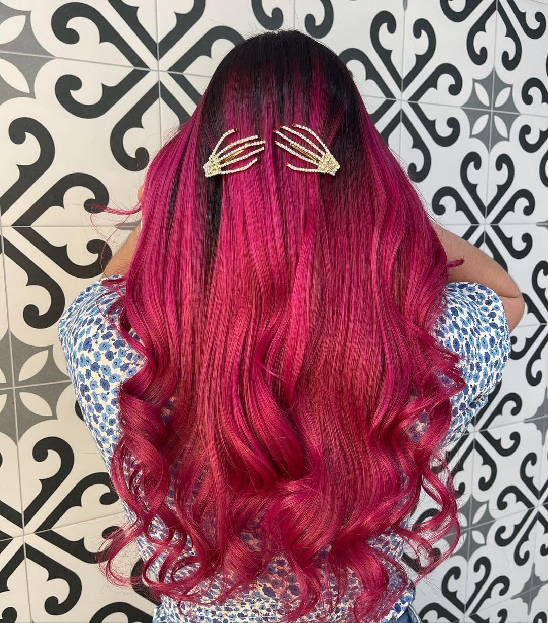 Crazy Color Vibrant Cyclamen Semi-Permanent 4 Pack Quad Hair Dye. Highly Pigmented Cerise Conditioning & Oil Nourishing Vegan Formula No Bleach or Ammonia 400ml
