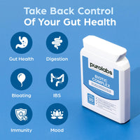 Probiotic Complex for Gut Health | High Strength Probiotic for Men and Women | 21 Billion CFU with Prebiotic | 30 Vegan Capsules | Made in The UK by Purolabs