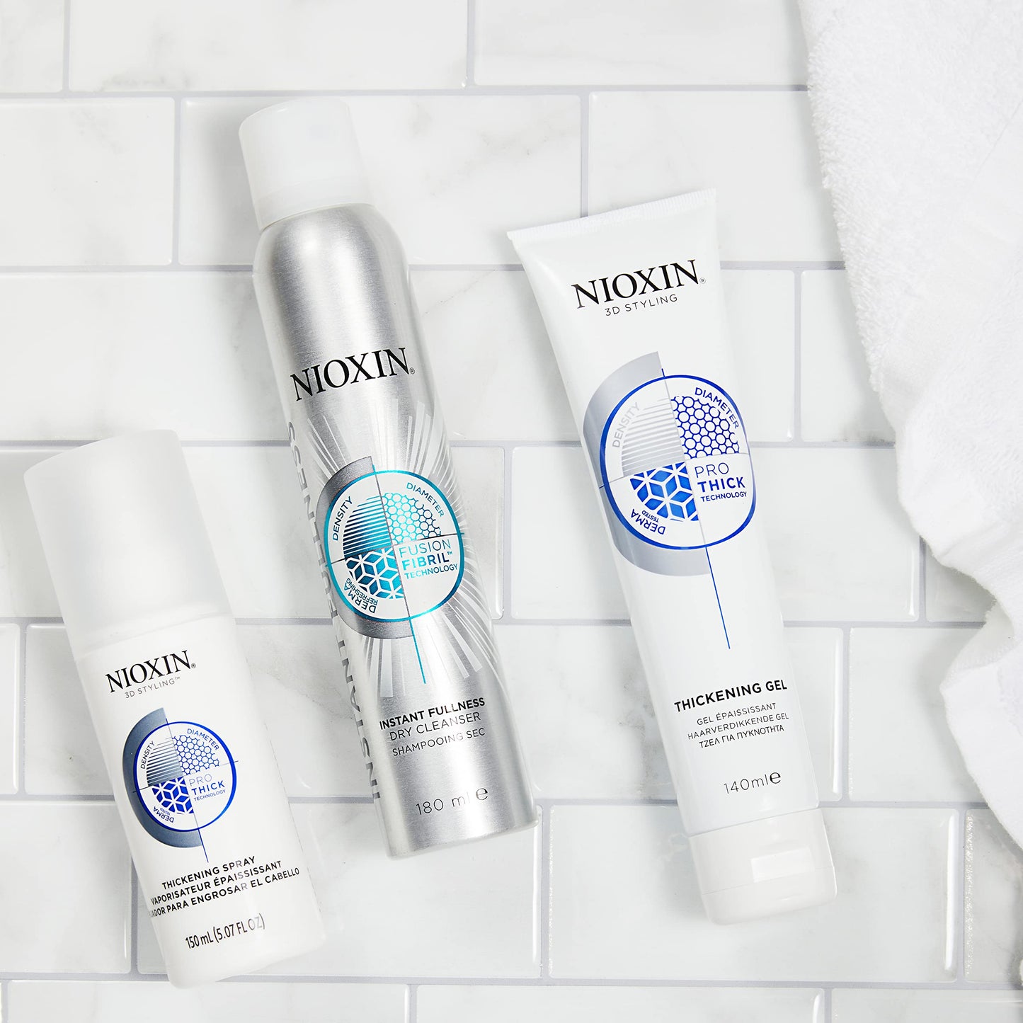 Nioxin 3D Instant Fullness Volumising Dry Shampoo, For Fine and Thinning Hair, Get up to 2x fuller-looking Hair, Hair Thickening Treatment, 180ml