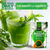 Organic Spirulina Powder 500g Natural Immune Booster | Premium Superfood Super Greens Spirulina Powder | Rich in Essential Vitamins & Minerals Vegans & Vegetarians by PROELITE