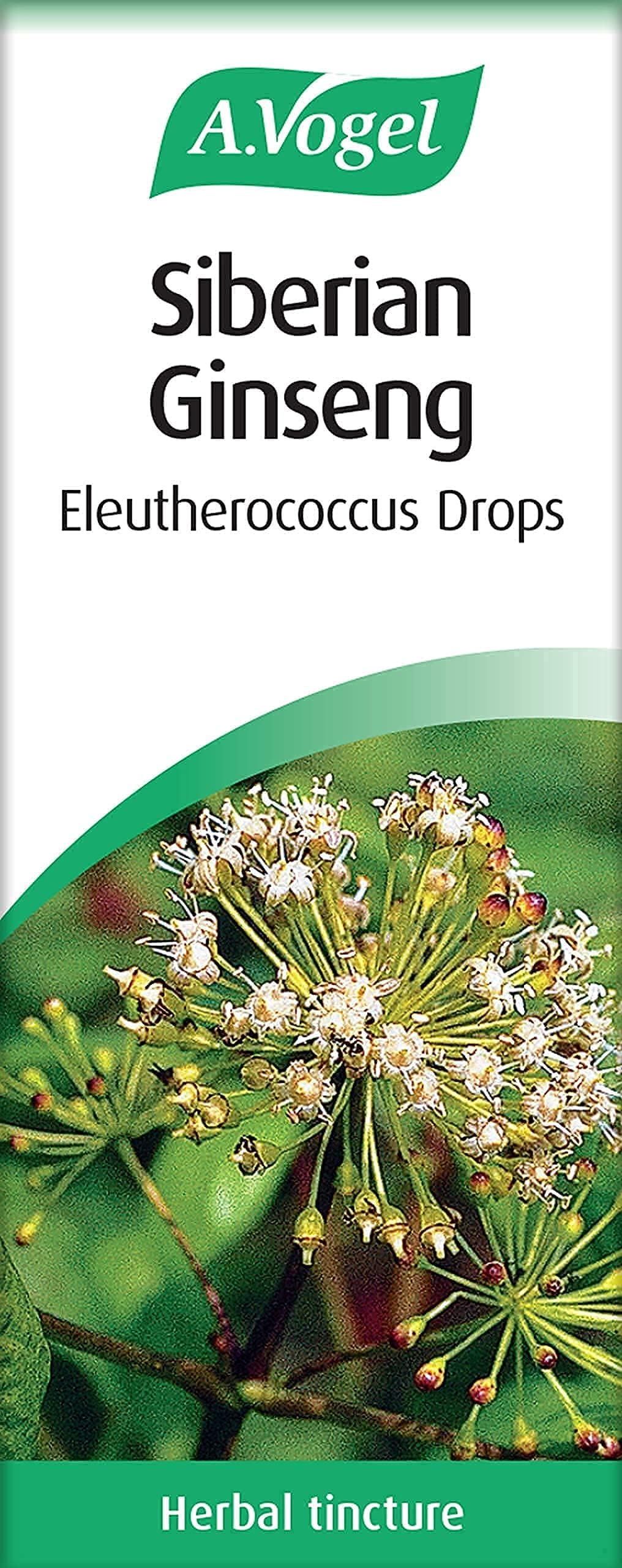 A.Vogel Siberian Ginseng Eleutherococcus Drops | Herbal Food Supplement | Made from Siberian Ginseng Root | Suitable for Vegans | 50ml