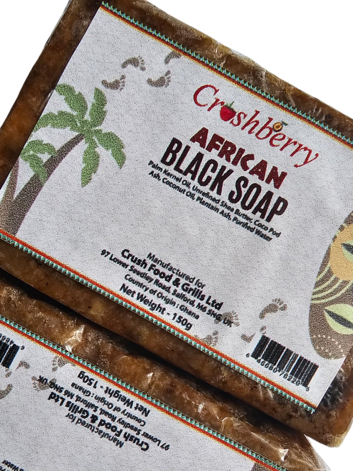 Generic Original Raw African Black Soap (2 Pack) - Authentic Acne Psoriasis Eczema Organic