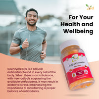 VED Ved Co Enzyme Q10 Gummies, Super Antioxidant, Vegan for Men and Women, Peach Flavour 60 Days’ Supply.(Pack of 2)