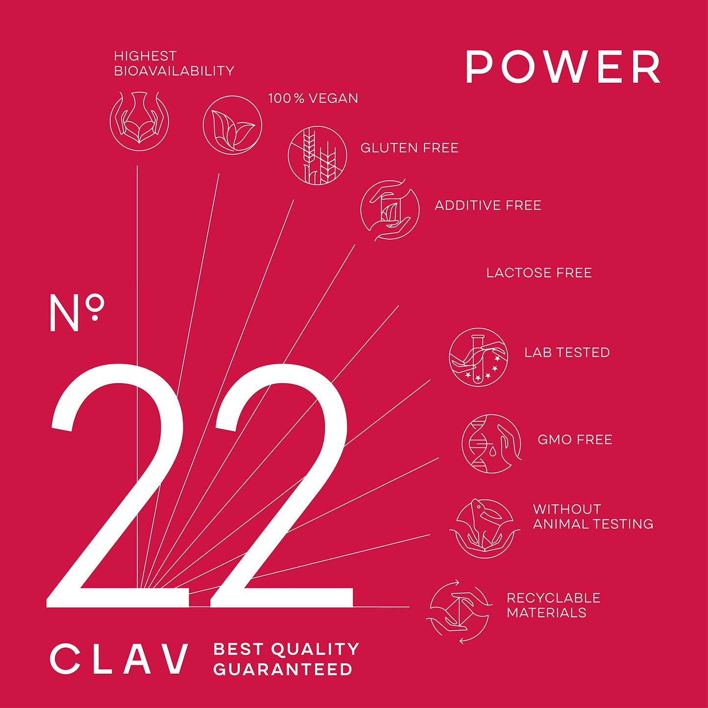 CLAV PMS Relief & Herbal Hormone Balance for Women - Agnus Castus + Ladys Mantle + Wild Yam Root + Siberian Rhubarb - Women Vitamins - 120 Capsules = 60 Days Supply - Premenstrual Supplement - Vegan