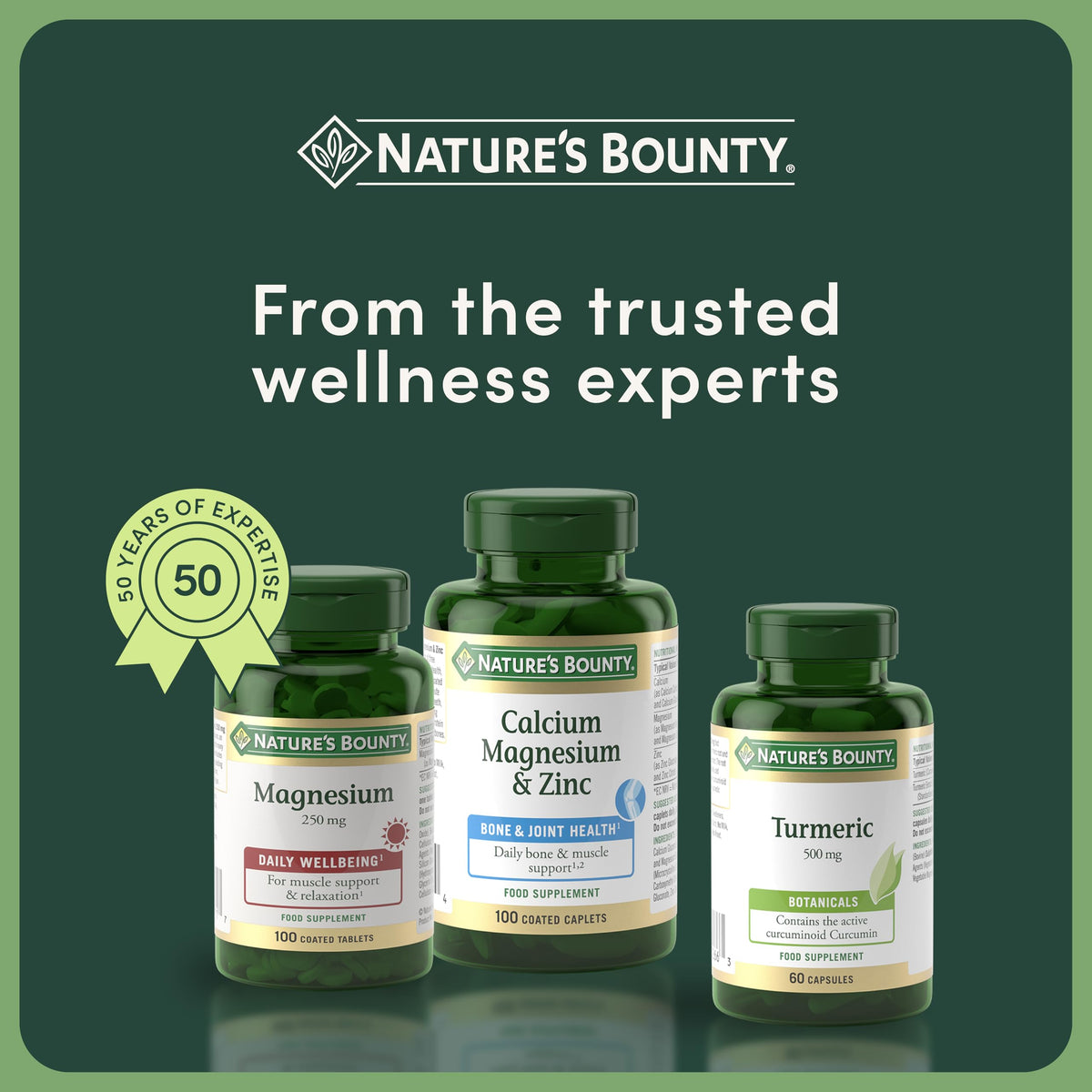 Nature's Bounty Turmeric 500 mg Capsules - Pack of 60 Capsules, Two-a-Day - 450mg of Turmeric Root - Contains Curcumin - Gluten Free