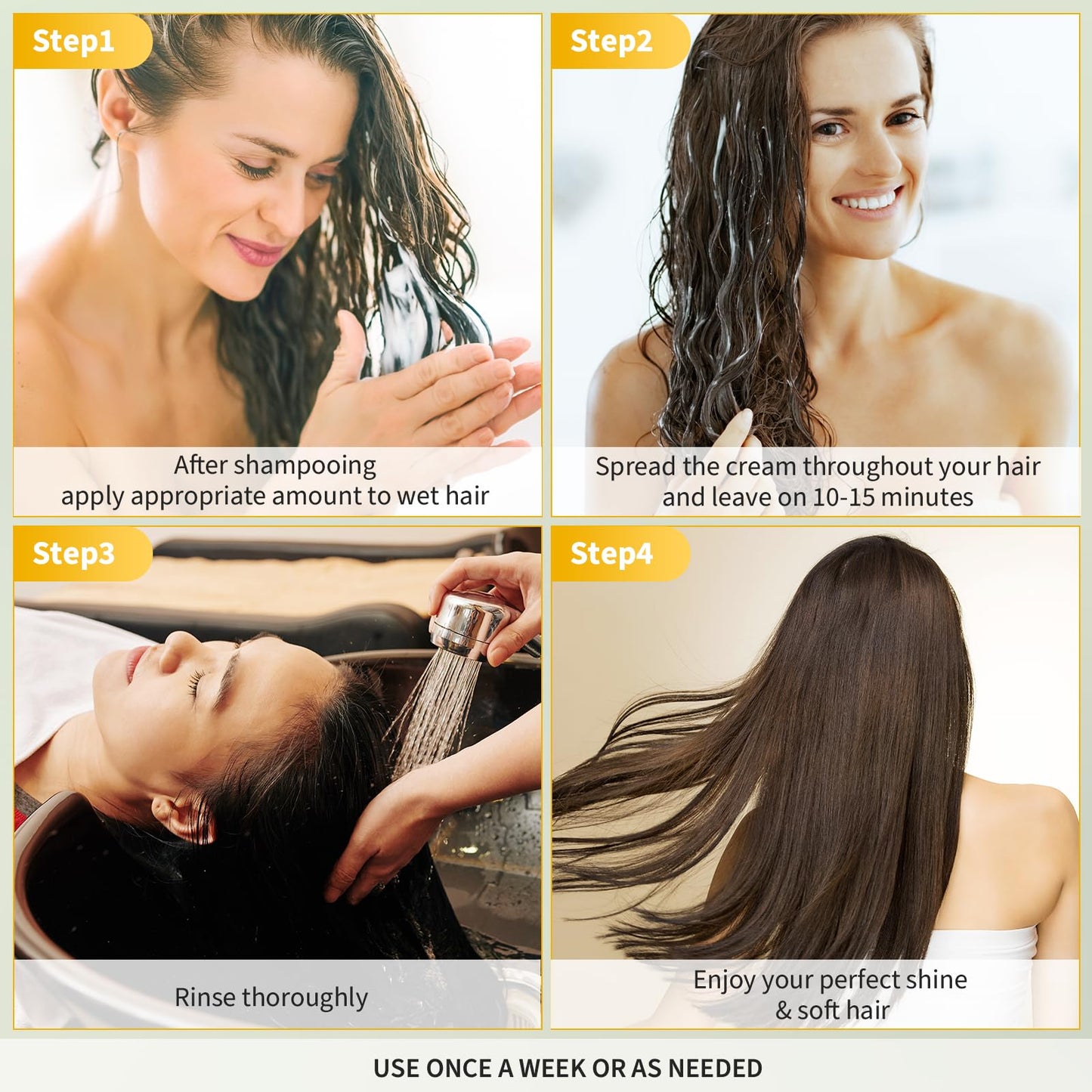 Ingbear Hair Mask for Dry Damaged Hair, Keratin Hair Repair Treatment, Deep Conditioning Hydrating Hair Treatment for Coloured Hair, Coconut Oil Hair mask for Women with Curly Hair