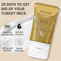 ANGEL SILK 8HA Firming Neck Cream, Tighten and Lift Neck Cream, Contain Hexapeptide, Moisturizing, Tightening Lotions, with Double Roller Massage, Reduce Wrinkles Fine Lines, Firm Sagging Skin