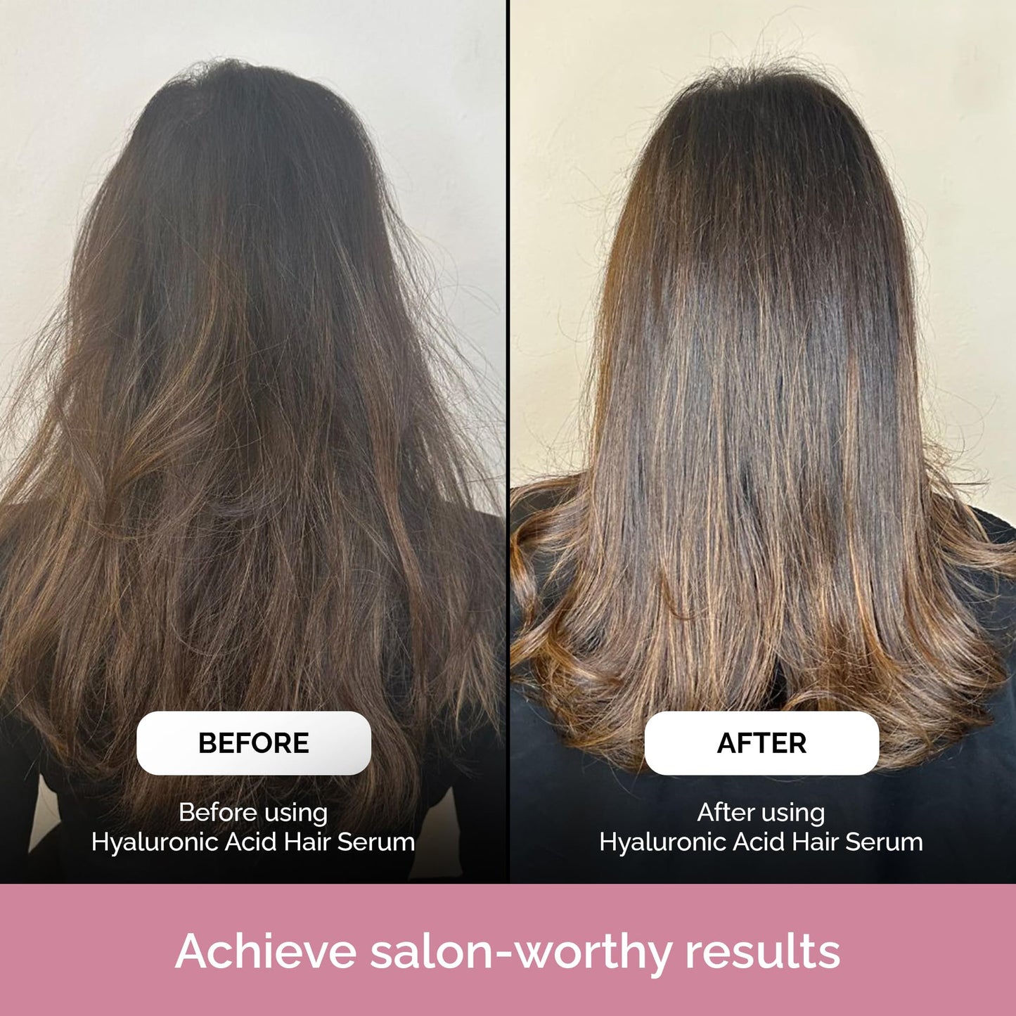 FUL Hyaluronic Acid Hair Serum | Hyaluronic Acid Serum To Tame Frizz, Flyaways and Smooth Hair | Lightweight Leave-In Anti Frizz Hair Serum With Hyaluronic Acid, Panthenol & Glycerine | Made in UK