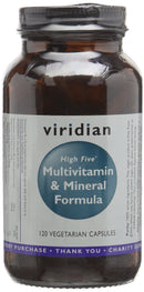 Viridian High Five Multivitamin & Mineral Formula 120 Veg Caps