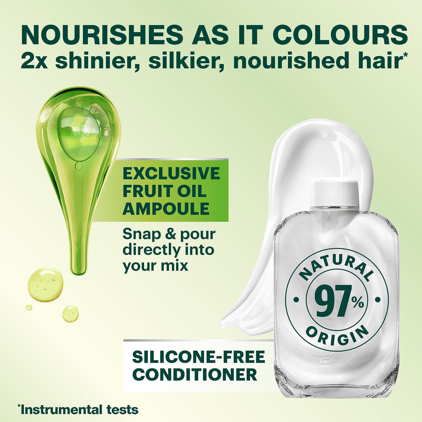 Garnier Nutrisse Brown Hair Dye Permanent, Up To 100 Percent Grey Hair Coverage, With 5 Oils Conditioner - 3.23 Dark Quartz