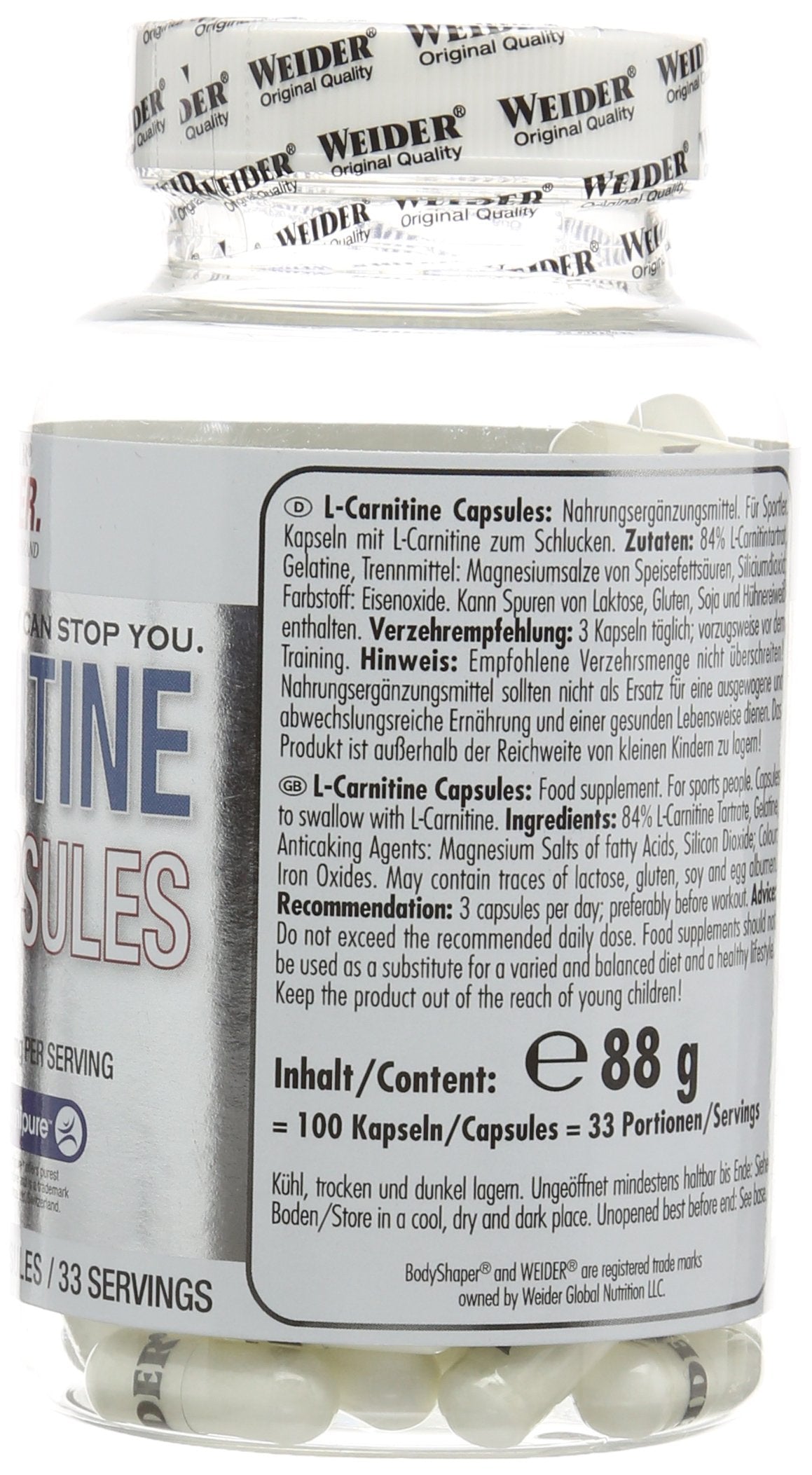 Weider L- Carnitine Capsules
