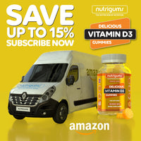 Vitamin D3 | 60 Lemon Flavour Gummies | Two Month Supply | 1000iu High Strength for Immune, Bones & Muscle Support | Suitable for 12+ Years by NUTRIGUMS®