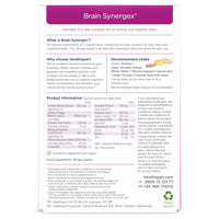 healthspan Healthspan Brain Synergex | 28 Day Supply | Brain Health Supplements | Ginkgo Biloba, Neuro-Vitamin Complex, Opti-Omega 3 & Phospholipid Complex