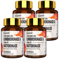 Lumbrokinase Supplement 100mg │ Maximum Activity - 1,000,000 LKU │ Lumbrokinase Capsules with Nattokinase 100mg 2000 FU for Blood Circulation and Cardiovascular Health, 240 Capsules