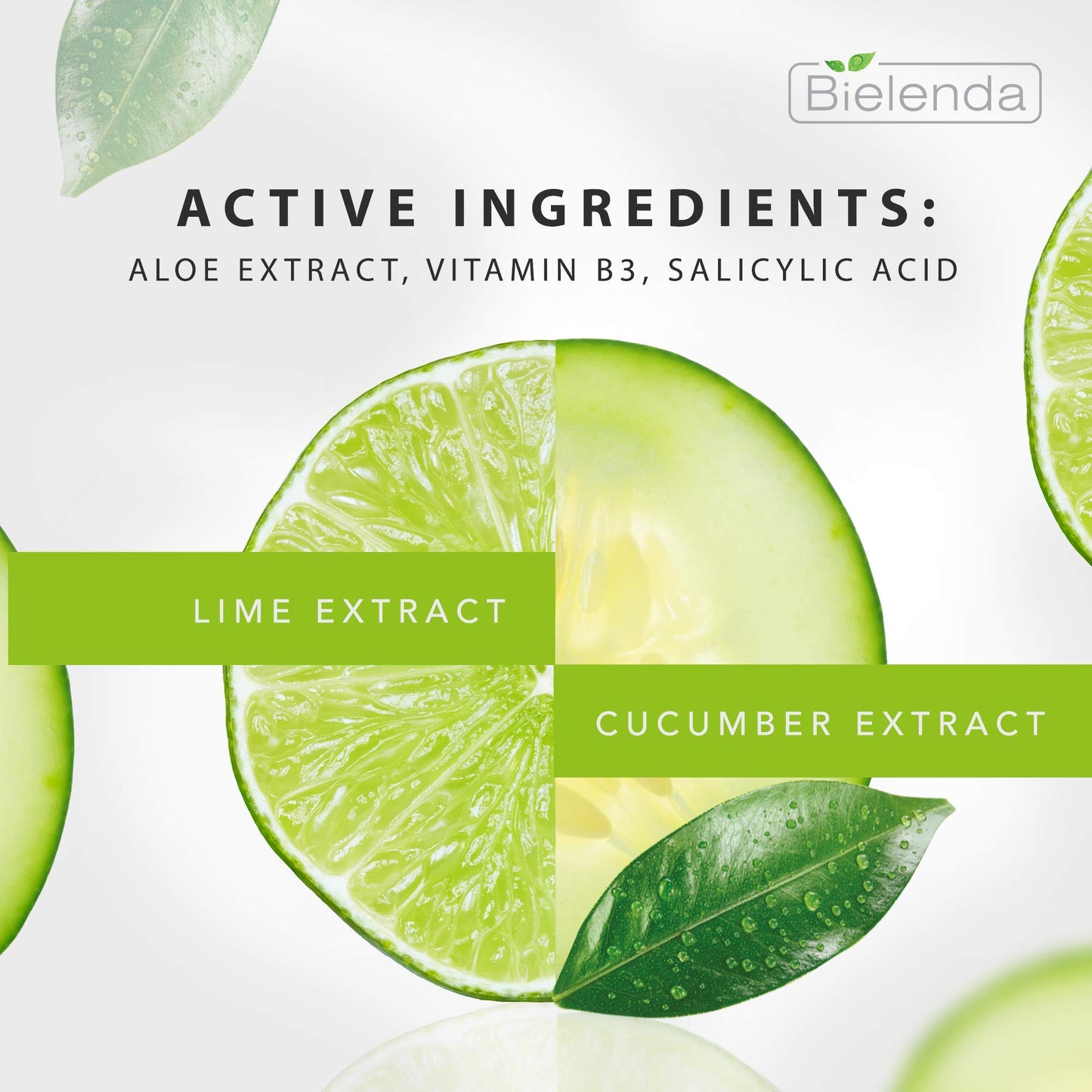 Bielenda BOUQUET NATURE - Replaces 3 Products In Achieving Perfectly Clean And Smooth Skin Of The Face And The Whole Body - Cucumber And Lime Gel+Scrub+Serum 3In1-150 g
