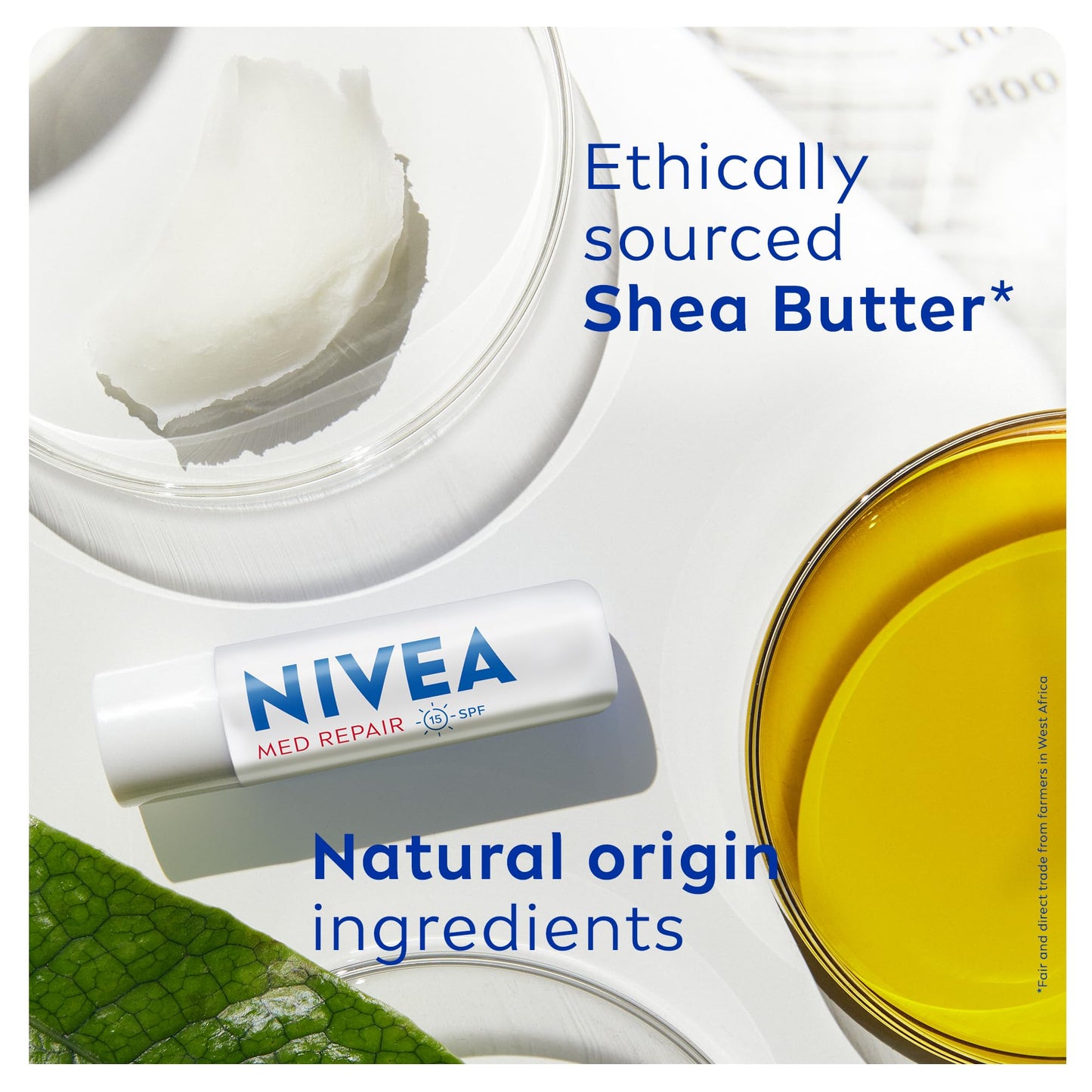 NIVEA Repair & Care Lip Balm SPF 15 (4.8g), Lip Care with Natural Origin Ingredients, Shea Butter, and Vitamins, Relieves Chapped Lips with 24h Moisture