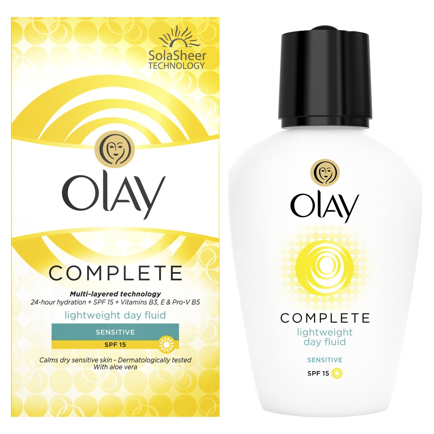 Olay Complete Lightweight Three in One SPF15 Sensitive Moisturiser Day Fluid, 100 ml