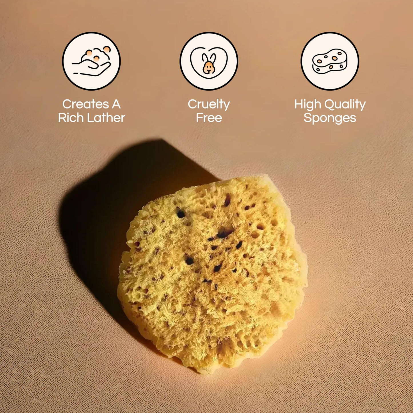Natural Sponge - Grass Sea Sponge for Bath and Shower | Unbleached Bathing Sponge for Adults & Children (Small (4-4.5"/10-11cm), Pack of 4)