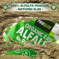 Organic Alfalfa Powder 500g Support Energy and Stress, Vegan Keto Green Superfood Supergreen Raw Natural Alfalfa Powder Juice Shots PROELITE