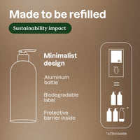 ATTITUDE Hair Shampoo, EWG Verified, Plant and Mineral-Based Ingredients, Vegan Beauty and Personal Care Products, Refillable Aluminum Bottle, Hydrating, Peppermint & Sweet Orange, 473 ml
