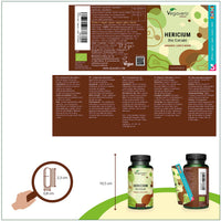 Vegavero Organic Lions Mane Supplement | NO Additives | Nootropic High Strength Mushroom Extract | 50% Polysaccharides | 60 Capsules | Vegan |
