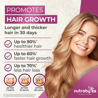 Biotin Hair Growth Supplement 12000mcg enriched with Coconut Oil (MCT), 180 Vegan Capsules, 6 Months Supply, Hair Growth Supplement Capsules for Men & Women, Healthy Skin, Hair, Nails - Made in UK