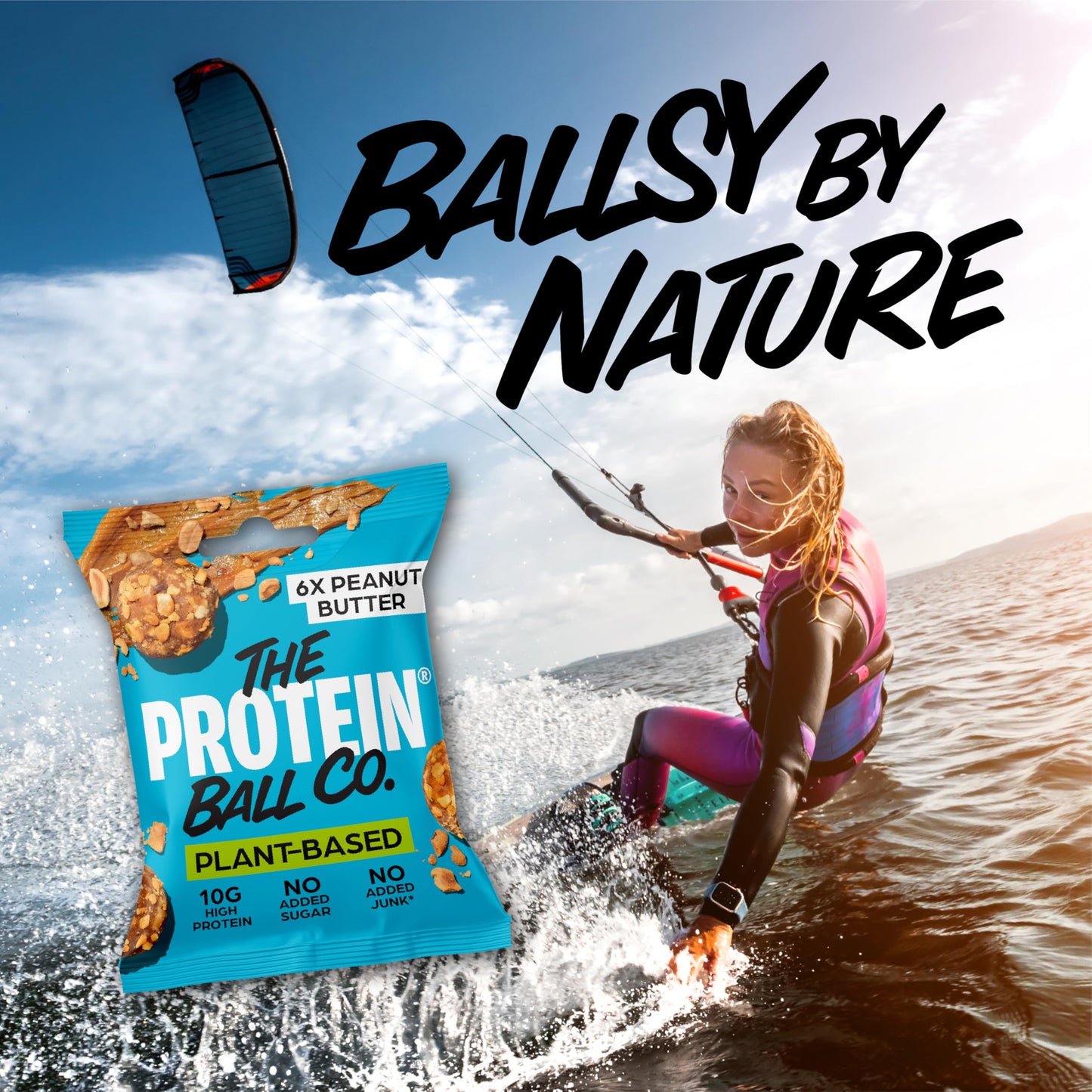 The Protein Ball Co. The Protein Ball Co Peanut Butter Plant Protein Balls - Vegan Snack, Healthy Snacks, Gluten-Free, No Added Sugar - On-the-Go Energy Balls, Box of 10 Bags
