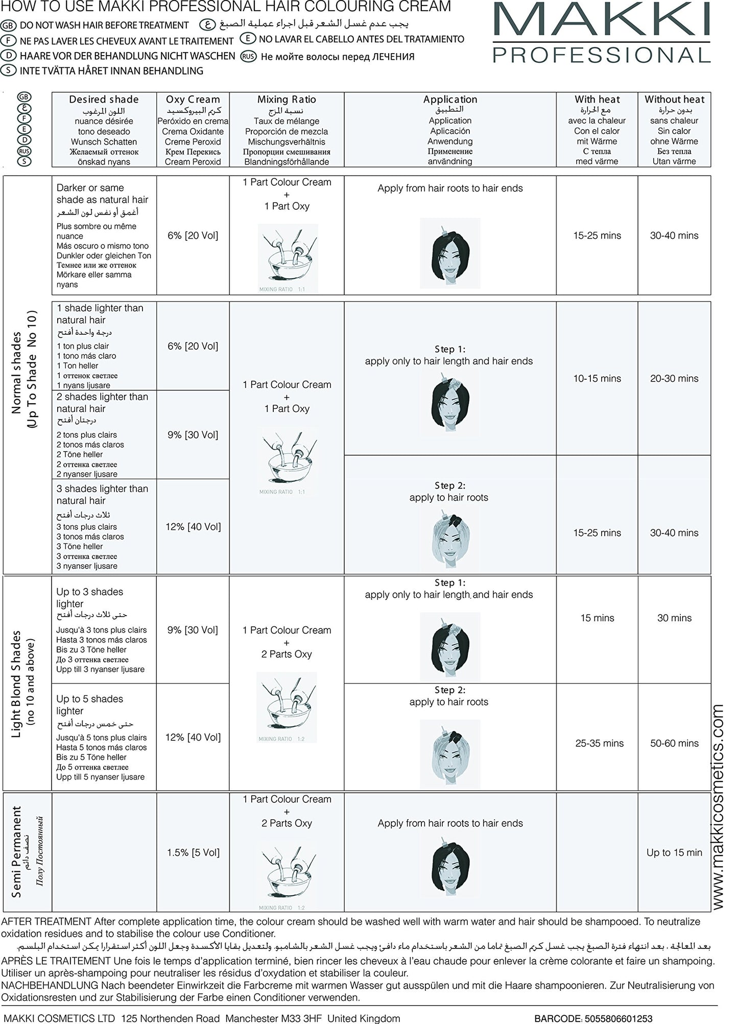 Makki MAKKI HAIR COLOURING CREAM - SHADE NO 5.00 Light Brown Intense - Large 100ml