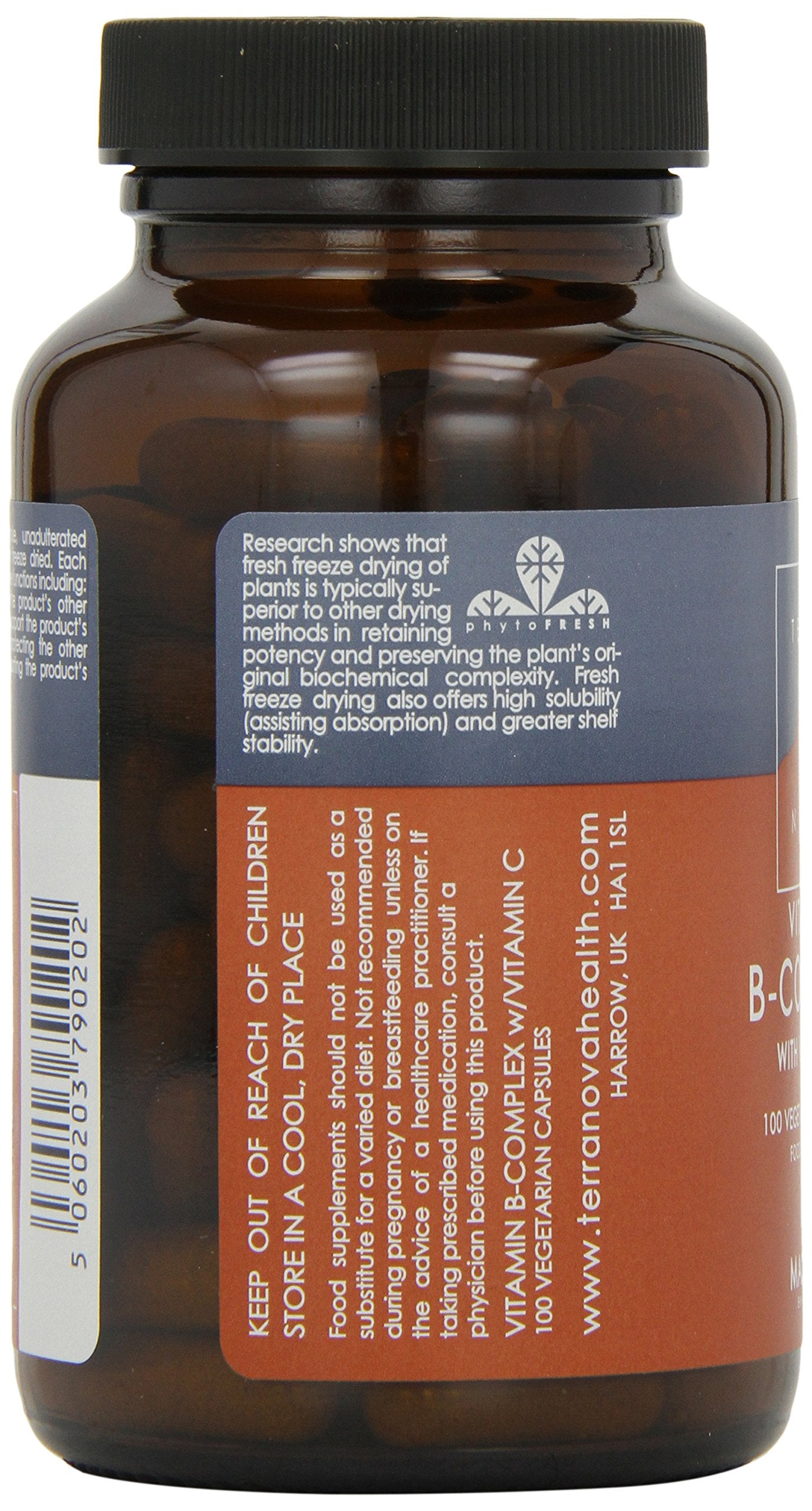 TERRANOVA B Complex With Vitamin C Capsule- 100 Vegicaps