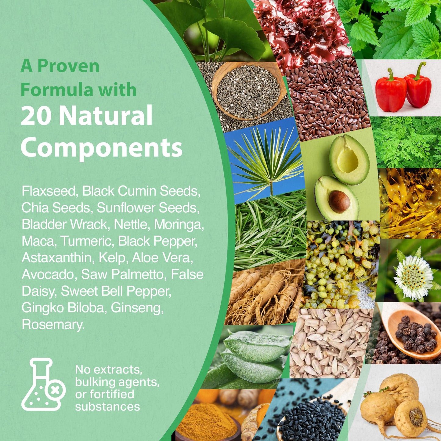 STRENGTH & SPICES100% Natural Vegan Food Supplements Strength & Spices Hair, Skin & Nails 100% Natural Supplement – 20 Ingredients w Biotin Selenium & Zinc - 60 Vegan UK Made 1000mg Capsules – Hair & Nails Growth, Collagen Formation