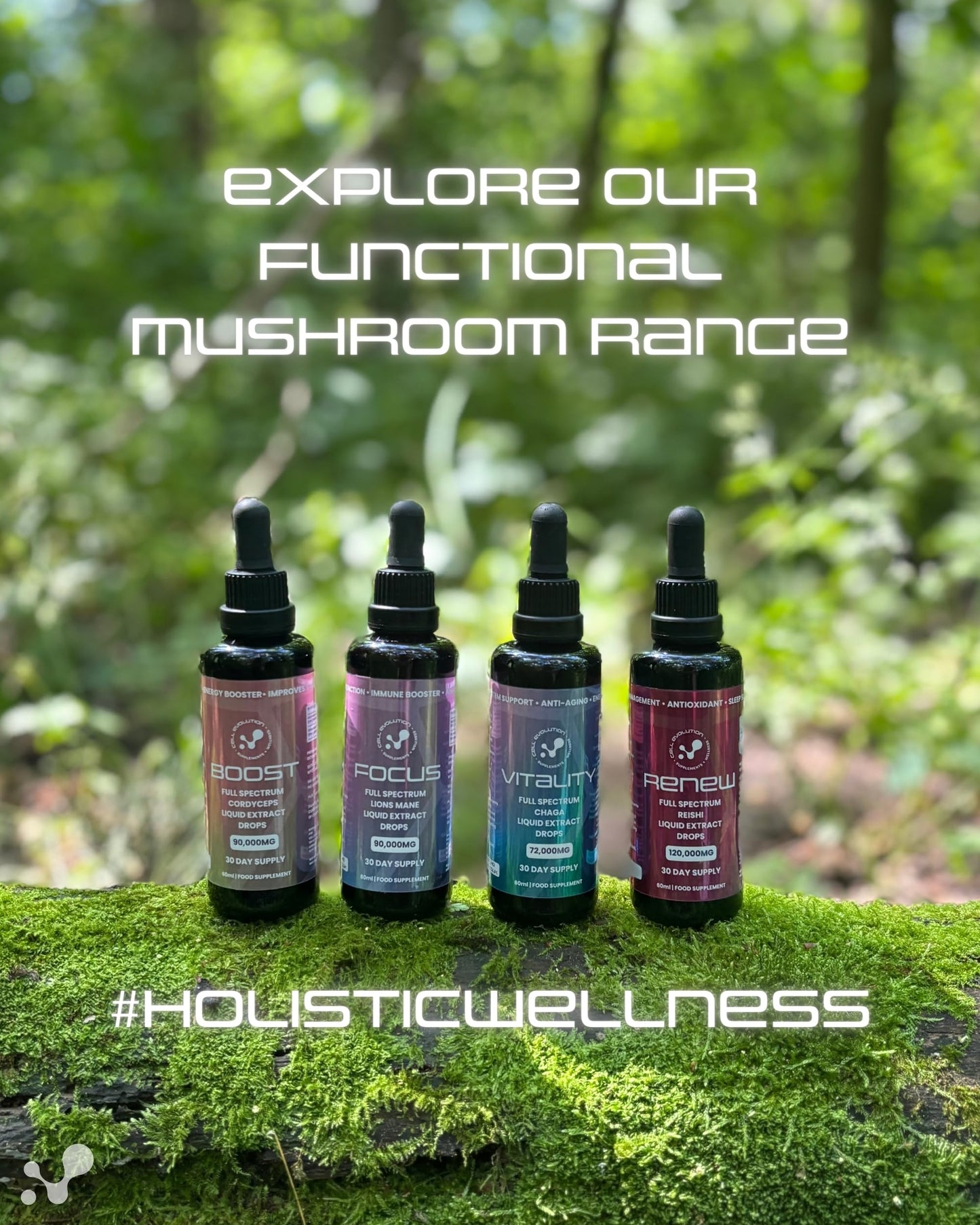 Cell Evolution Reishi Full Spectrum Liquid Mushroom Drops Supplement, Super Strength 120,000mg (20:1), Sleep Support & Stress Management, Natural & Suitable for Vegans & Vegetarians