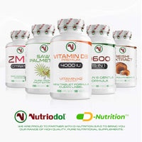 Nutriodol Vitamin D3 4000 IU with Free 2mcg K2 MK7 All Trans – (6 Months) 180 x High Strength Vitamin D Tablets – Immune System D Supplement for Men and Women – VIT D3 As Cholecalciferol