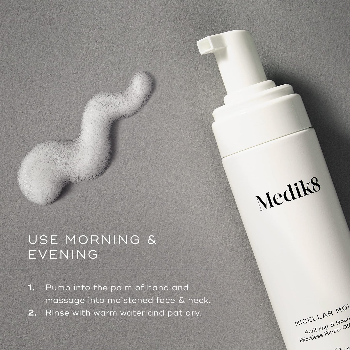 Medik8 Clarifying Foam - Exfoliating AHA/BHA Facial Cleanser - Purifying, Decongesting & Anti-Imperfection - Hydrates & Smooths - Blemish-Prone Skin