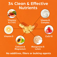 Multivitamins & Minerals Supplement - 34 Essential Nutrients - Daily Multivitamin Tablets for Men & Women - 60 Vegan Capsules - Made in The UK by Purolabs