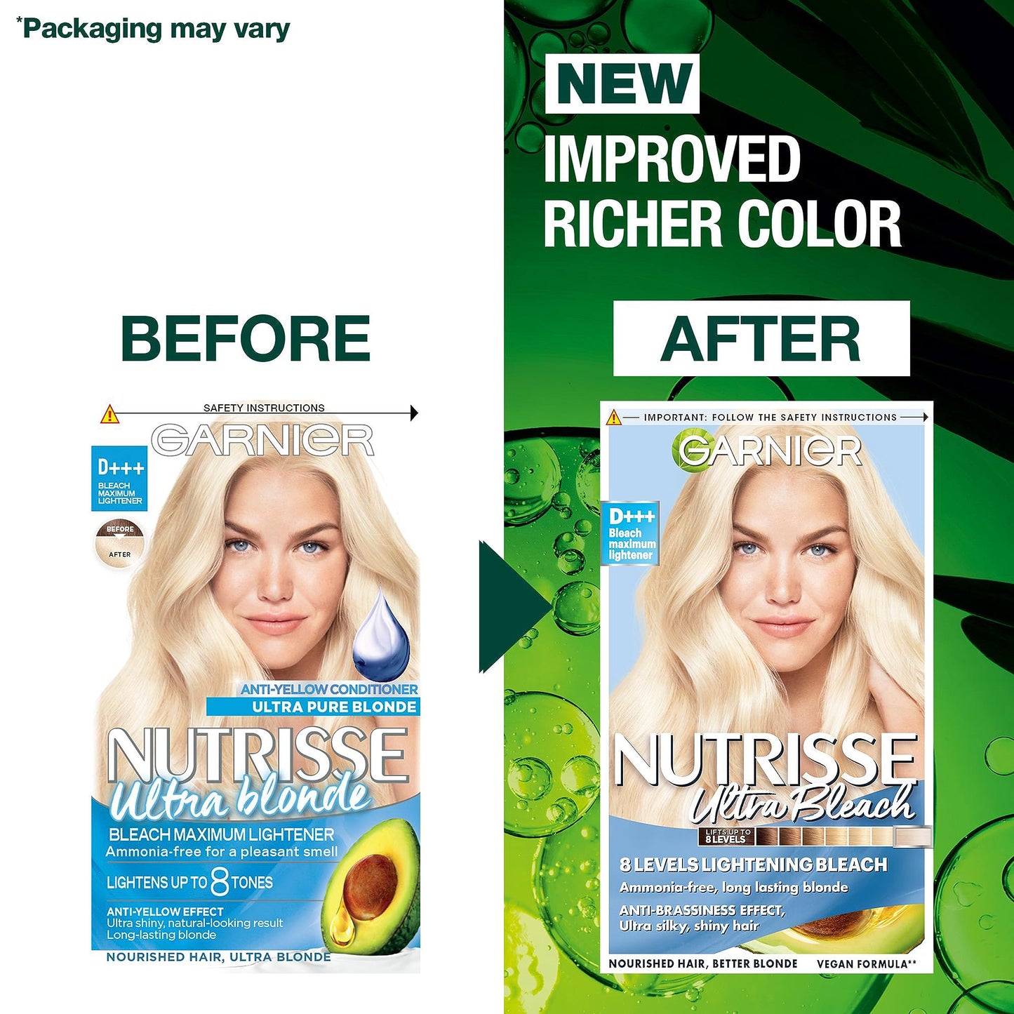 Garnier Nutrisse Ultra Blonde D+++ Bleach Maximum Lightener, For All Hair Types