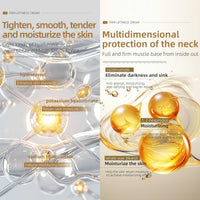 ANGEL SILK 8HA Firming Neck Cream, Tighten and Lift Neck Cream, Contain Hexapeptide, Moisturizing, Tightening Lotions, with Double Roller Massage, Reduce Wrinkles Fine Lines, Firm Sagging Skin