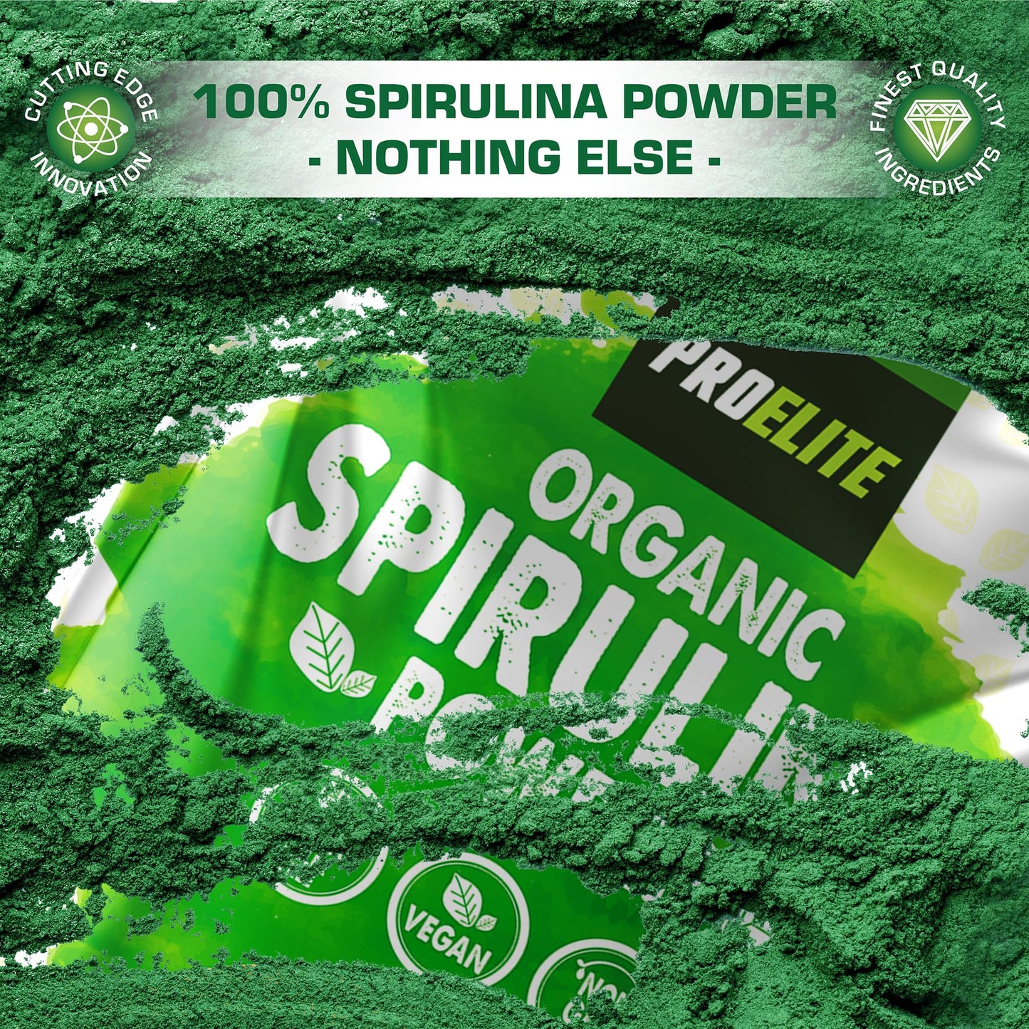 Organic Spirulina Powder 500g Natural Immune Booster | Premium Superfood Super Greens Spirulina Powder | Rich in Essential Vitamins & Minerals Vegans & Vegetarians by PROELITE