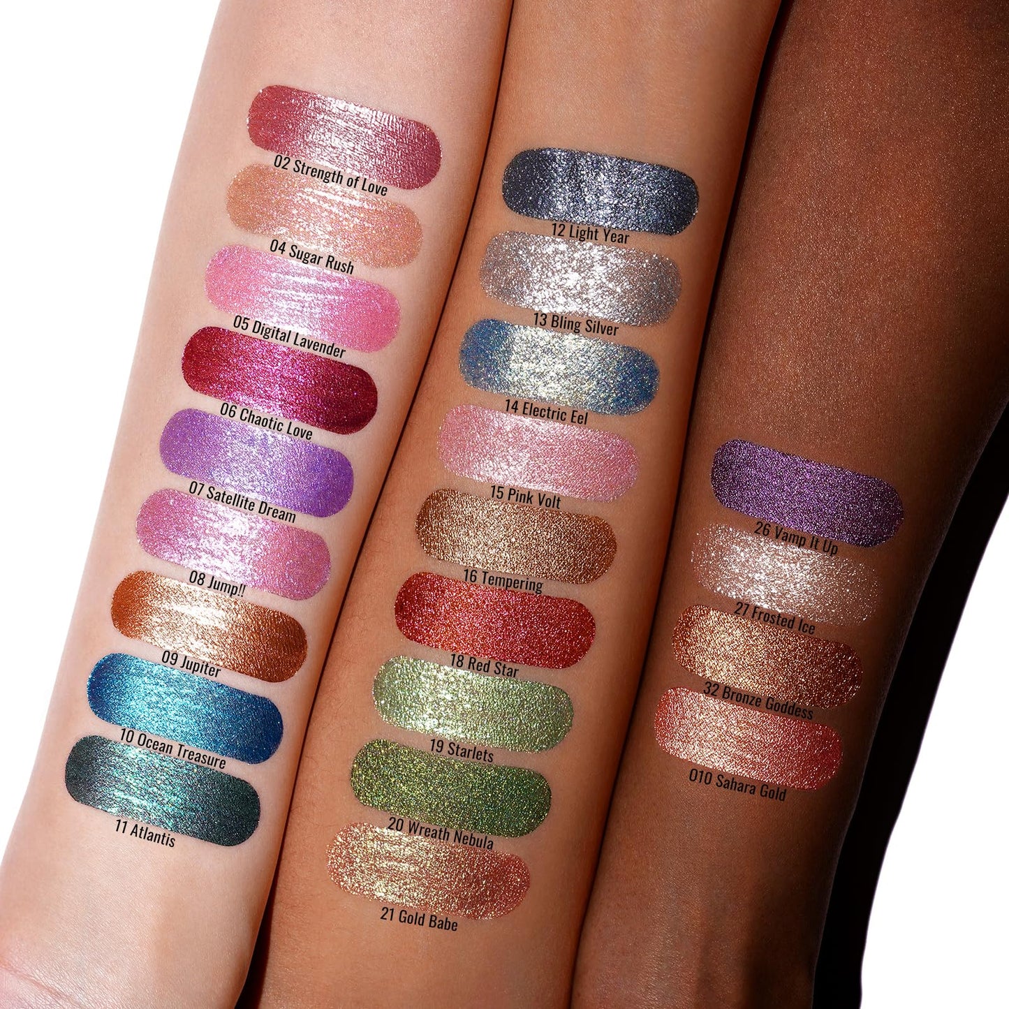 Oulac Liquid Glitter Eyeshadow - Metallic Baby Pink Eyeshadow & Eyeliner, Blendable Sparkly Eye Make-up, Crease Resistant, Non-Greasy, Vegan, 6.8g, Pink Volt (15)