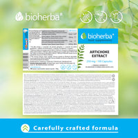 Artichoke Capsules 250 mg - 200 High-Potency Capsules for Liver Health and Detox by BIOHERBA