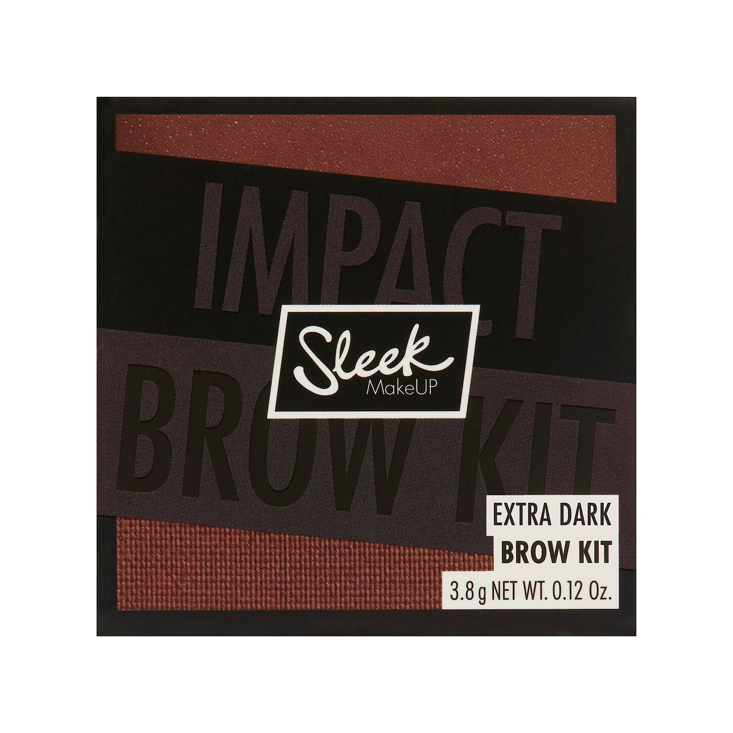 Sleek MakeUP Brow Kit, Brow Wax and Powder Kit with Tweezers and 2 Brushes, Define and Sculpt Brow with a Trazel Size Kit, Extra Dark