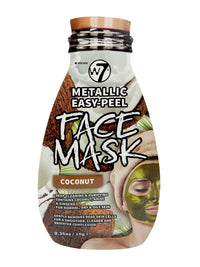 W7 Metallic Easy Peel Coconut Face Mask Skin Care Deep Clean & Purifying 10g