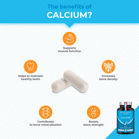 Calcium Magnesium Vitamin D3 & K2 | 120 Vegetarian Capsules | Bone Health Complex | Strengthens Bones and Muscles | Supports Bone Density | French Expertise