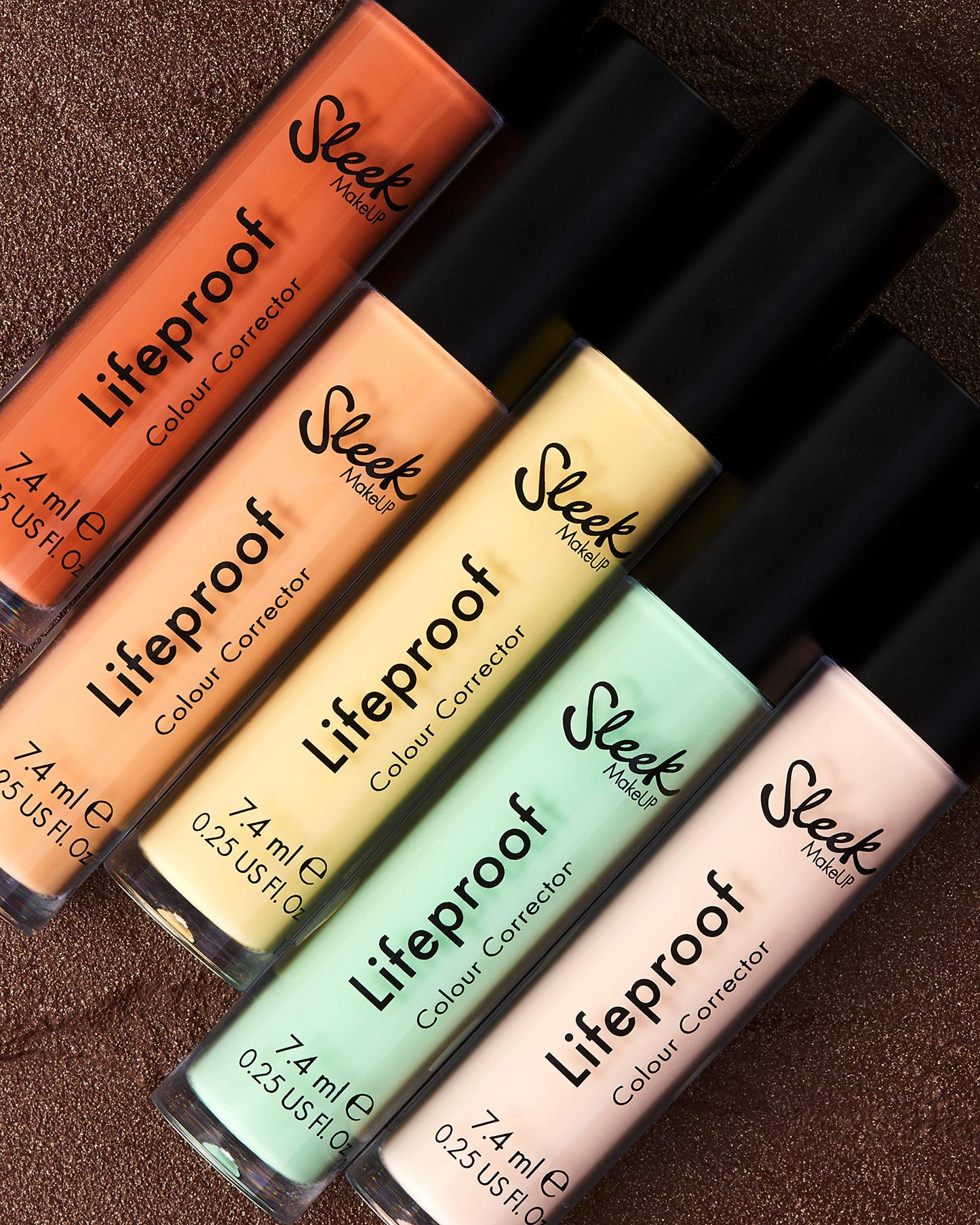 Sleek MakeUP Lifeproof Colour Corrector, Full Coverage Colour-Neutralising Corrector, Ditch Dark Circles (Peach), 7.4ml