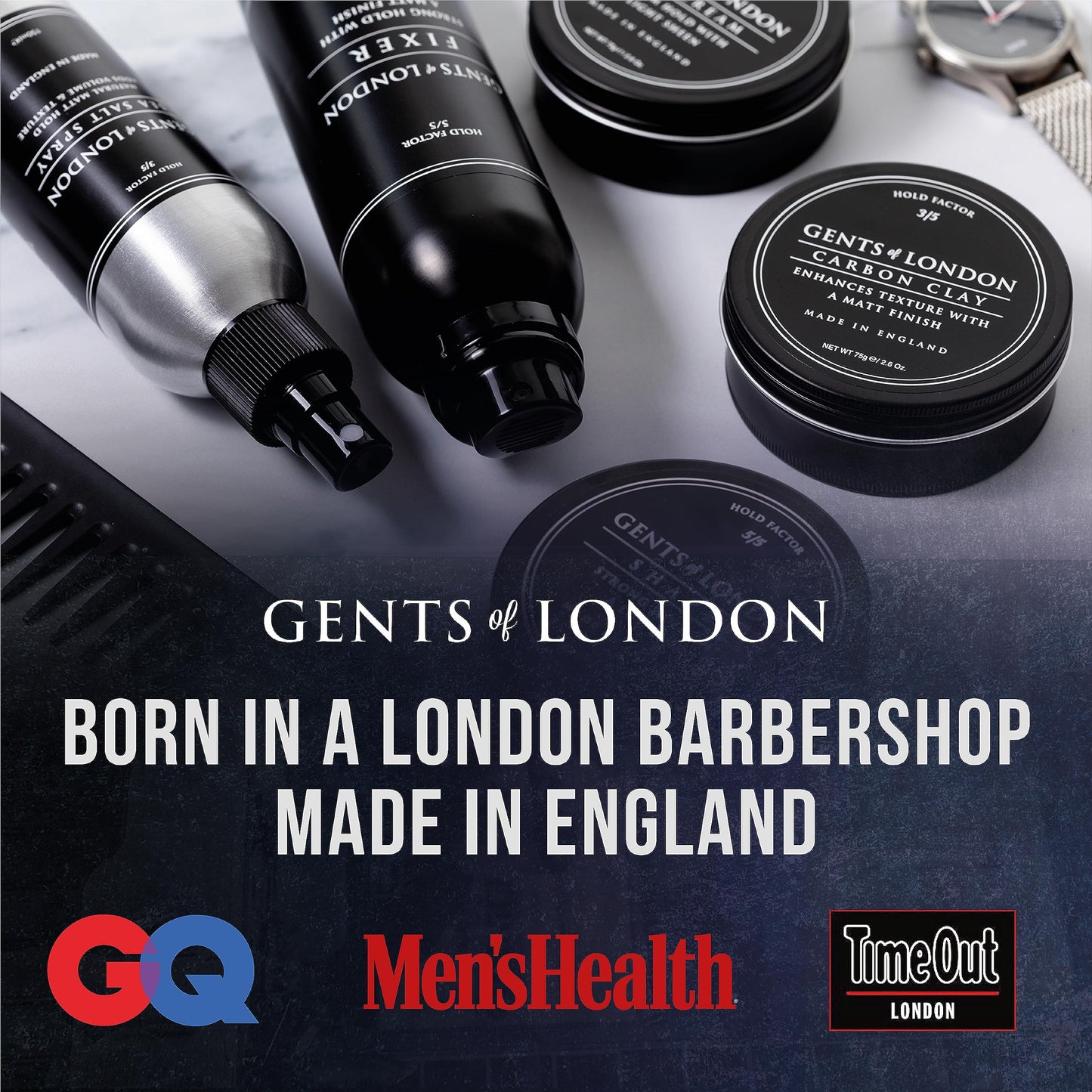 GENTS OF LONDON Gents of London Tek Cream, Medium Hold, Subtle Shine, Shape & Thickening, Gift For Men 75g