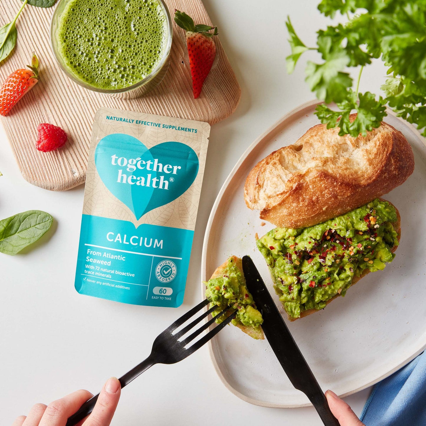 Calcium – Together Health – Seaweed-Based Calcium – 72 Trace Minerals – Vegan Friendly – Made in The UK – 60 Vegecaps