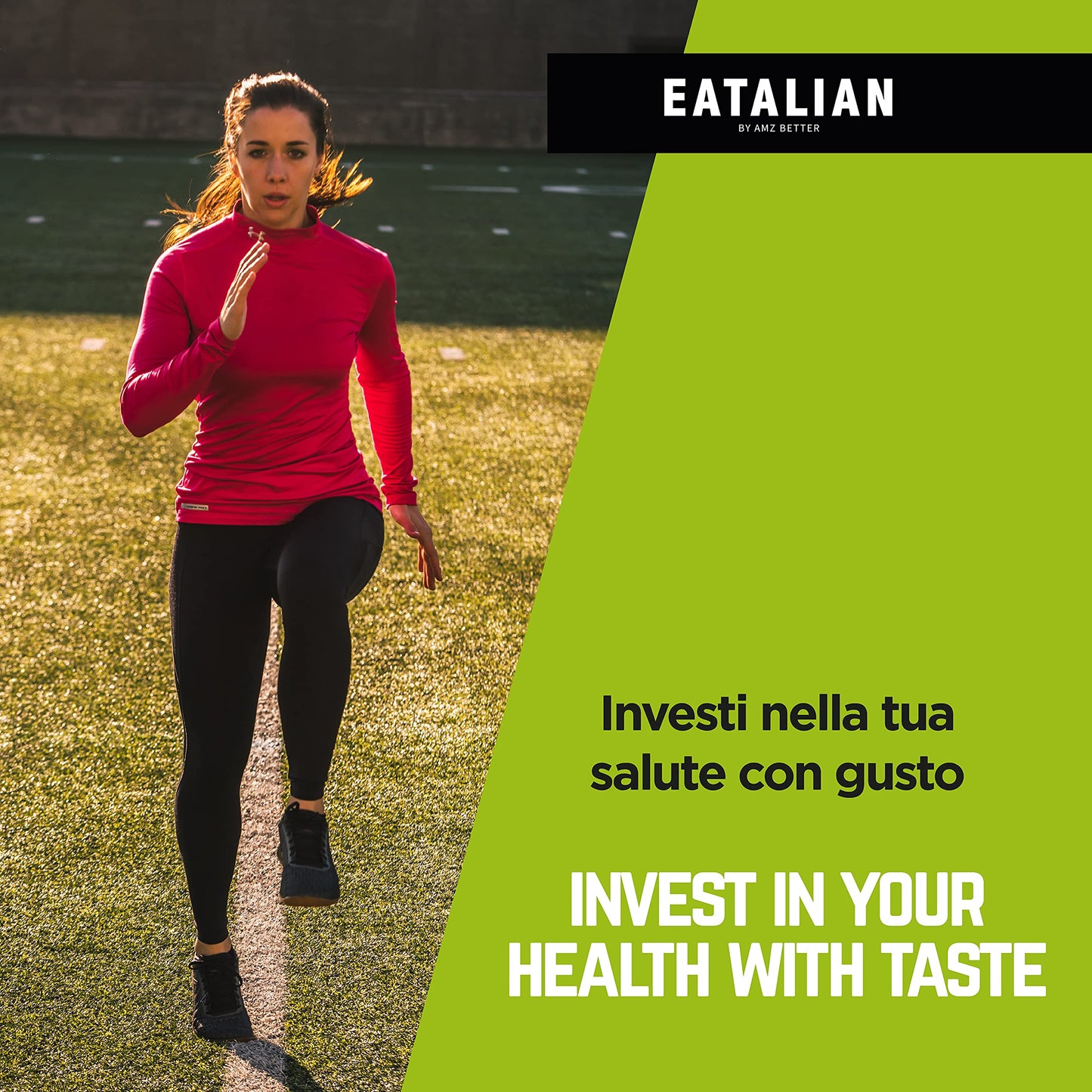 EATALIAN by AMZ BETTER Topping with Protein Pistachio Flavour, Sweet Protein Cream, in a 300 gr Squeezer, Made in Italy, Ideal Pistachio Sauce to garnish Ice Cream, Sweets and Dessert