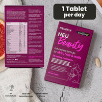NEUBRIA NEU Beauty Multivitamin & Collagen for Skin, Hair & Nails – Botanicals, Biotin, & Antioxidants – Supports Anti-Ageing, Hydration & Elasticity, Wrinkles, Hair Growth Supplement – 30 Tablets