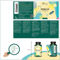 Bromelain 500mg Vegavero® | High Strength - 2400 GDU/g | Gastro-Resistant DrCaps® | NO Additives, Lab-Tested | Pure Pineapple Enzyme | 90 Capsules | Vegan