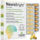 Vitacuity NeuroBright Fish Oil Omega 3 Supplements + Multivitamin Brain Supplements for Memory and Focus – 17 High Dose Minerals, Vitamin B Complex, Vitamins C, D, E, Turmeric Curcumin, 28 + 28 (56 Capsules)