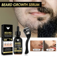 Coloroom Beard Growth Kit With Roller & Mild Essential Oil - Rapid Beard Growth & Thickening - Beards Grooming Kit For Men - Gifts For Dad